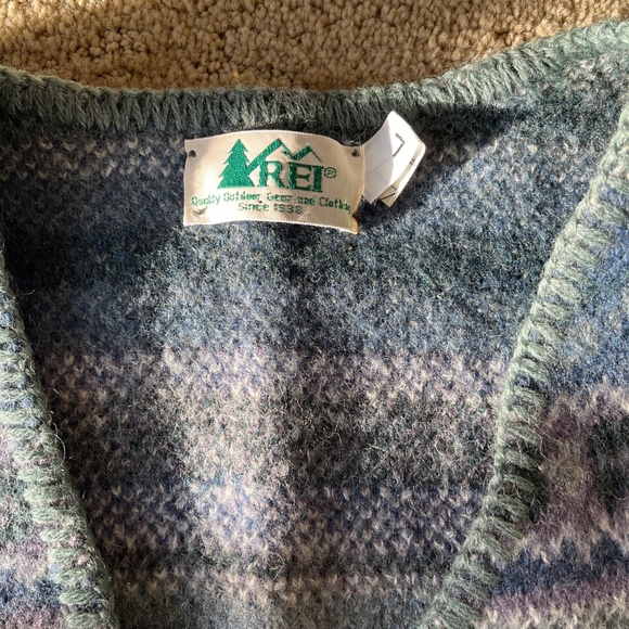 Vintage REI 100% Wool zip Vest - Picture 2 of 8